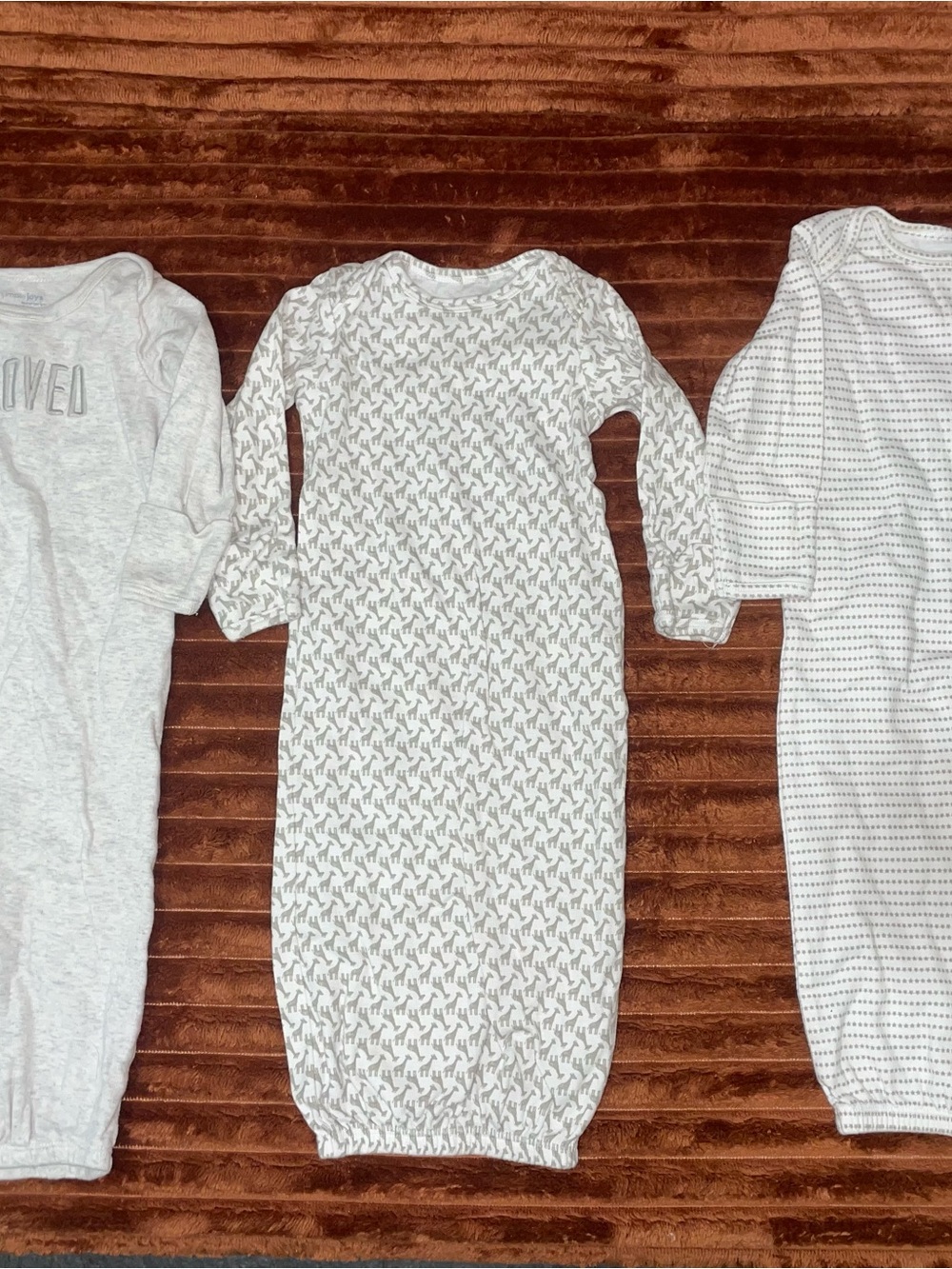 Neutral Gray Baby Sleep Gown - Soft Cotton Kids Pajamas